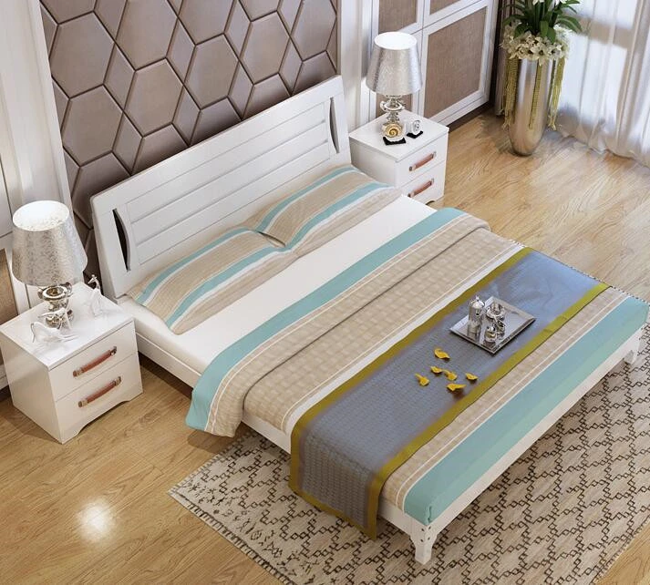 Solid Wooden Bed Modern Beds (M-X2229)