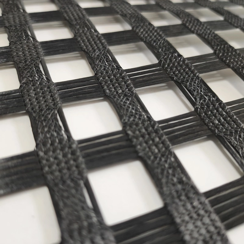 Hochfester Warp Geogrid aus gestricktem Polyester 20-800kn