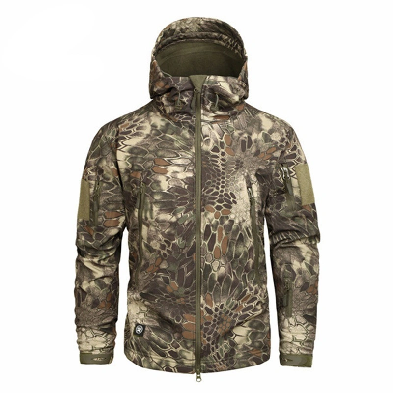 Diseño de camuflaje de servicio de OEM Windproof transpirable prendas Softshell