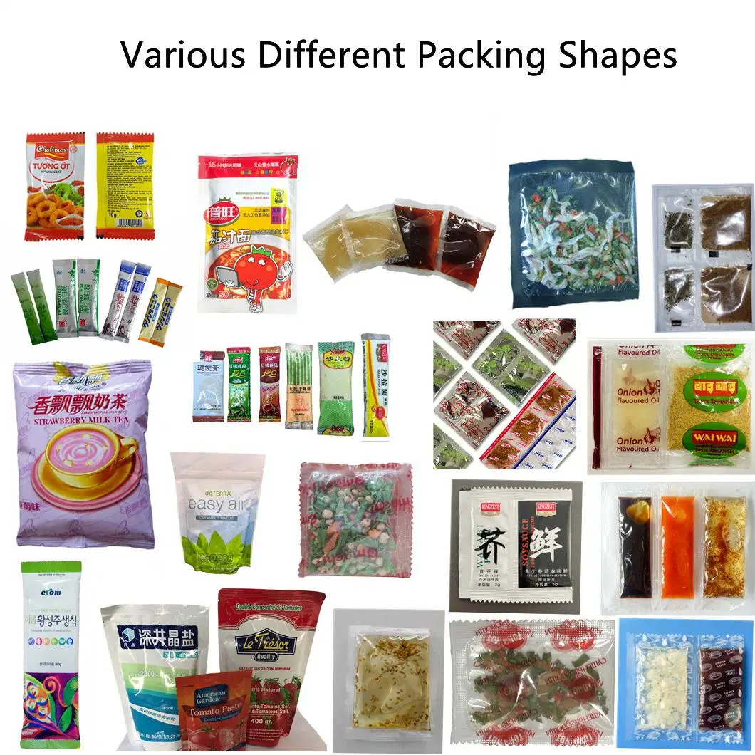 Automatic Vertical High Speed Packaging Packing Machine for Liquid/Ketchup/Tomato Paste/Honey/Pet Sauce/Milk Powder/Flour/Edible Oil/Shampoo/Coffee Pouch Sachet