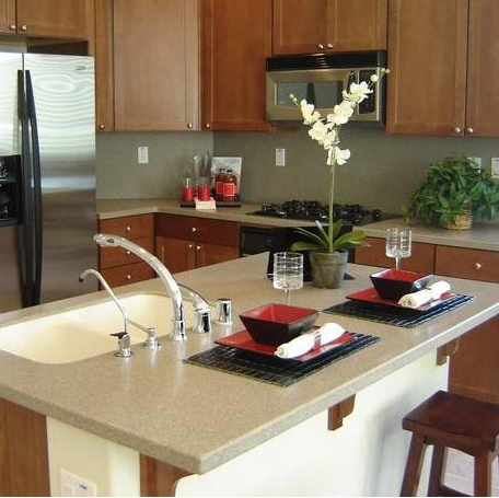 Eco Friendly Scratched Resistance Solid Surface Kitchen Countertop