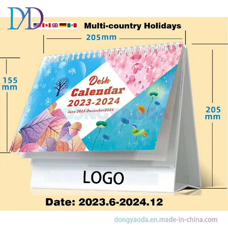 2024 Custom Spiral Desk Photo Calendar, Table Calendar Printing