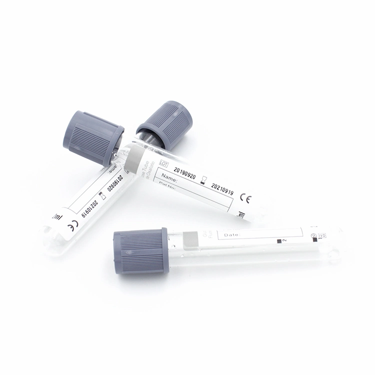 Grey Cap Glucose Vacuum Blood Collection Tube