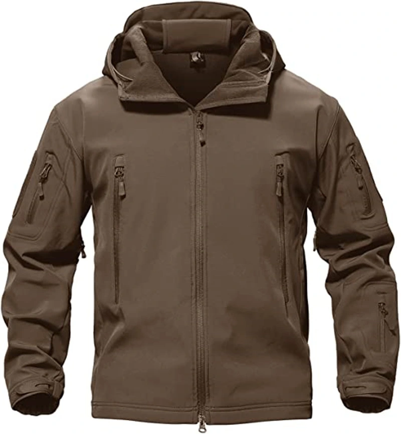 Los hombres encapuchados táctica chaquetas Softshell impermeable transpirable Hoody Chaqueta Acampada Senderismo untar