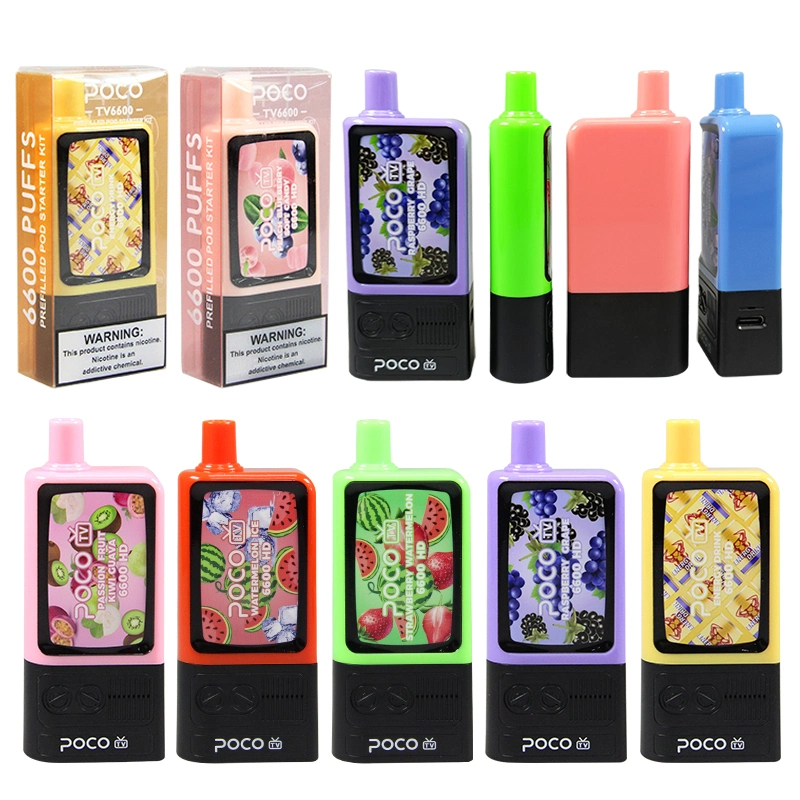 OEM/ODM Poco Brand Disposable Vape 6600 Puff Rechargeable with Mesh Coil and Rechargeable