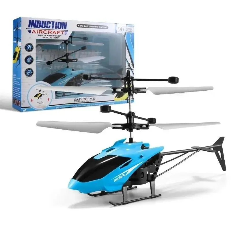 Ruunjoy Aircraft Helicopter Toy Charging Remote Control Aircraft Gesture Suspension Induction Airplane Children Smart Plane Toy