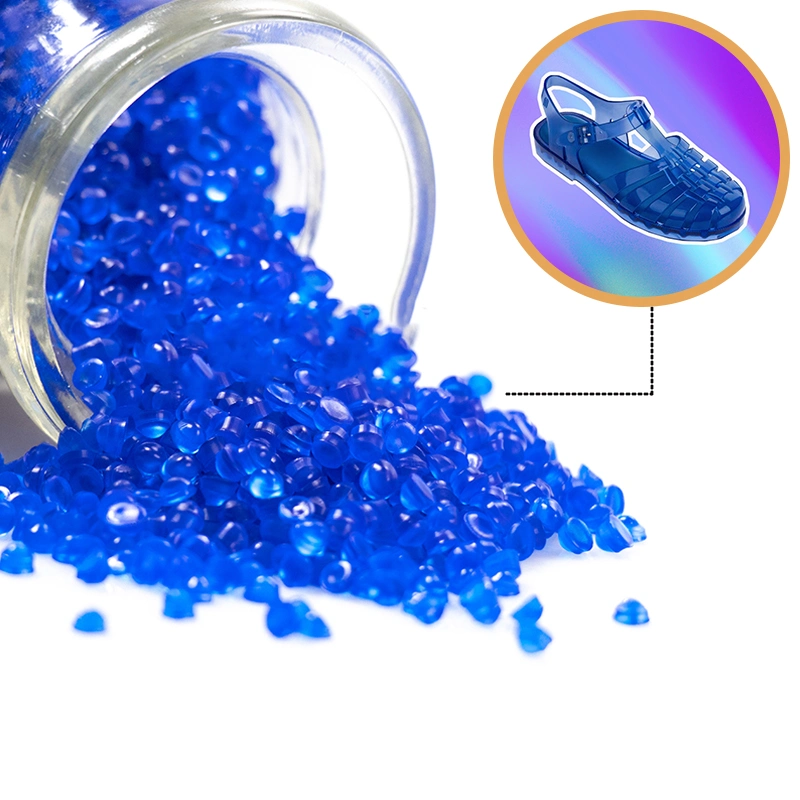 Soft Injection Non-Oil Non-Toxic PVC Comound Granules for Sandals Beach Shoes Slippers Rain Shoes Boots