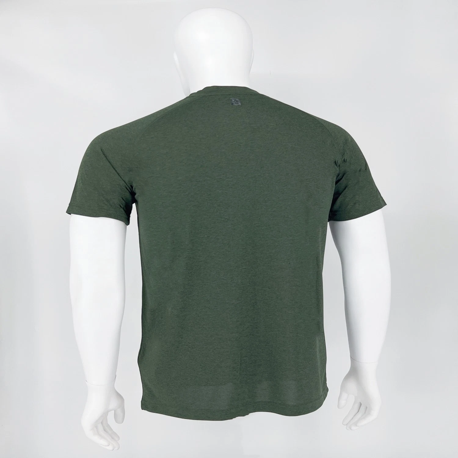 Jet Green Solid Sports Short Sleeved T-Shirt