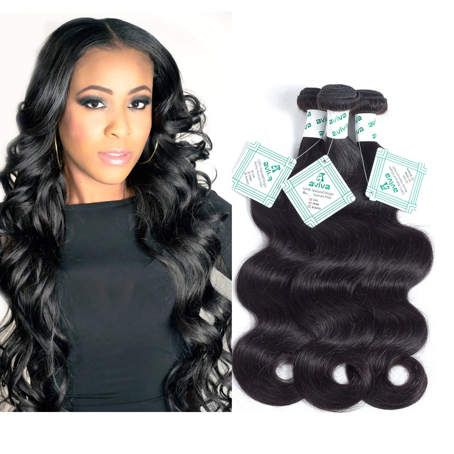 8A Großhandel Body Wave unverarbeitete Virigin Remy menschliches Haar