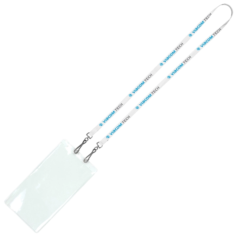 Hochwertige klare Kunststoff ID-Kartenhalter Lanyard Schlüsselanhänger PVC Wasserdichte Namensschild-Lanyard Halskette für Reisen