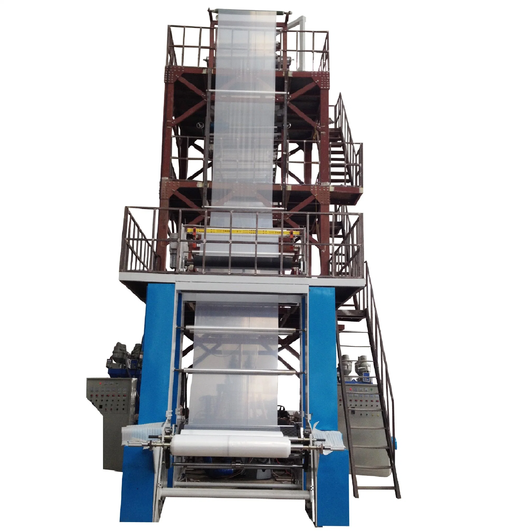 Reliable and Economical Three Layers Co-Extrusion Biodegradable Polyethylene Agricultural Film Blowing Machine Under Simple Structure