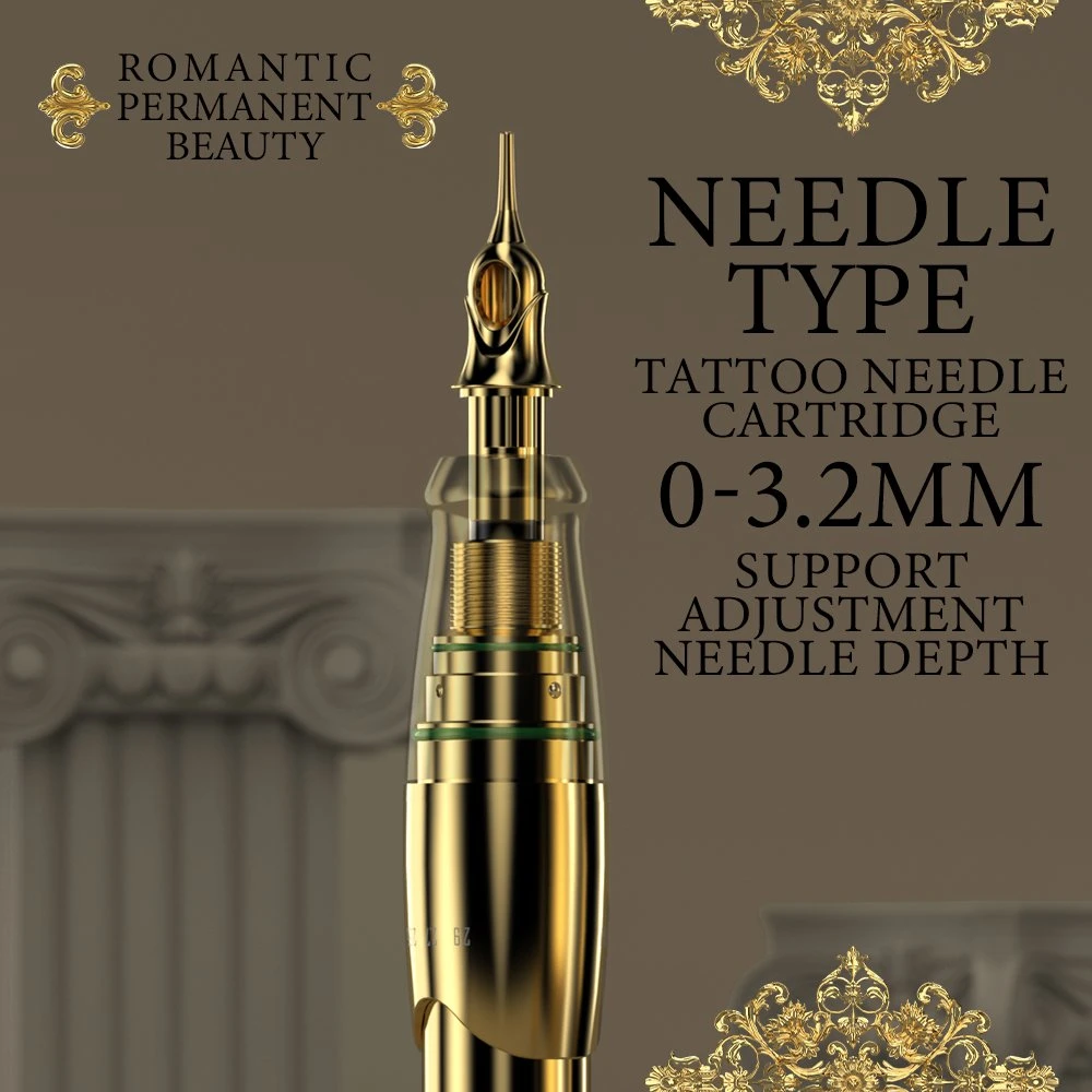 Quelle Wireless Einstellbare Stroke Semi-Permanent Make-Up Gold Farben Tattoo Pmu Maschinenstift