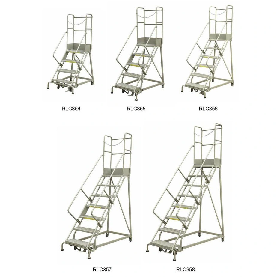 Buytool Eight Steps Euro Type Industrial Steel Rolling Ladder