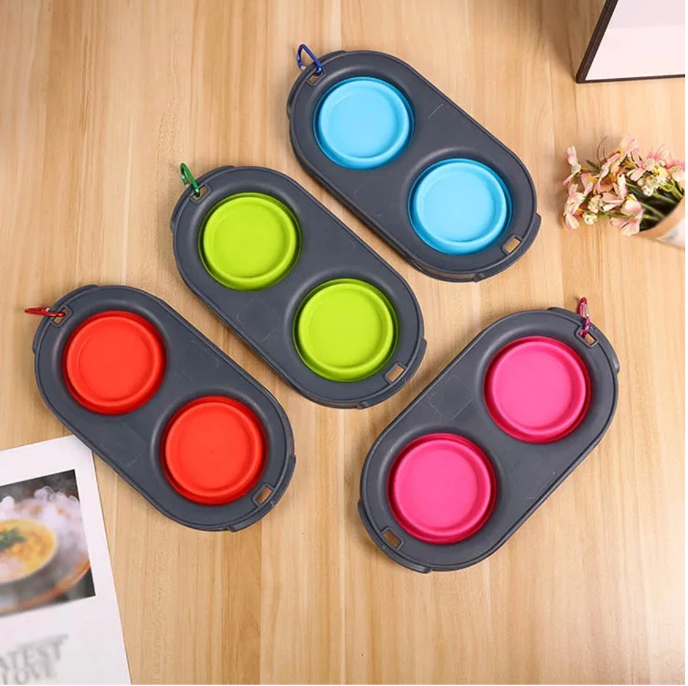 Hot Sale Silicone Collapsible Pet Bowls Portable Cat Dog Feeders