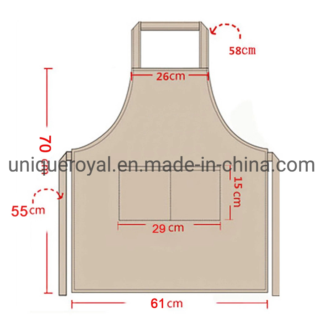 Einfarbig Polyester Schürze Erwachsenen Malerei Drucken Schürze