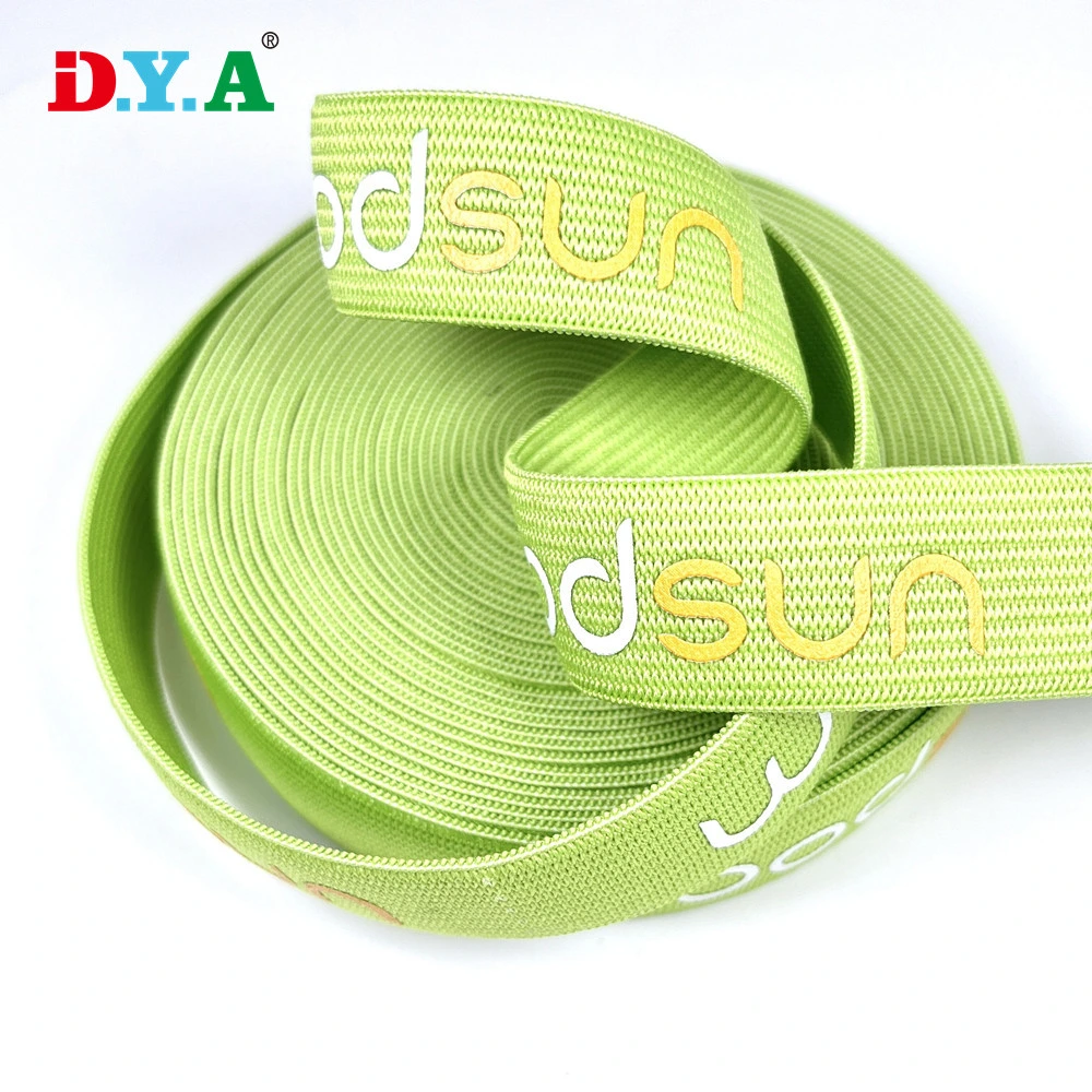 Eco-Friendly Material Ployester Crochet Elastic Printing Color Knitted Elastic for DIY Sewing