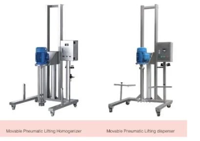 Hight Speed Pneumatic Lifting High Shearing Disperser Homogenizer Machine