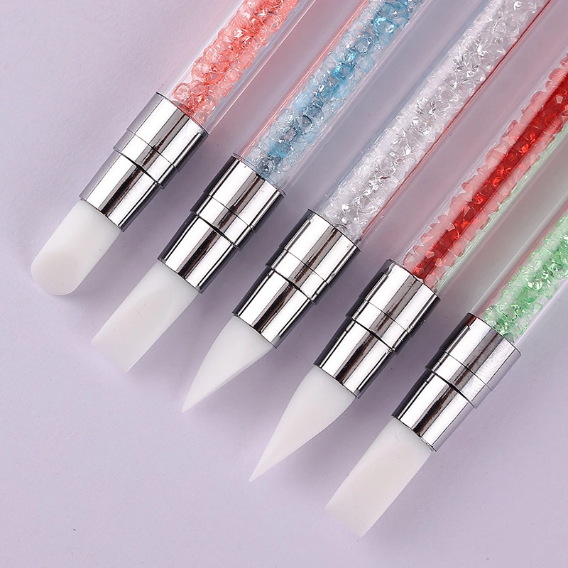 Double-Headed Rhinestone Nail Art Brush Pen Wax Crystal Picker Manicure Nail Art Pen for Nail Beauty