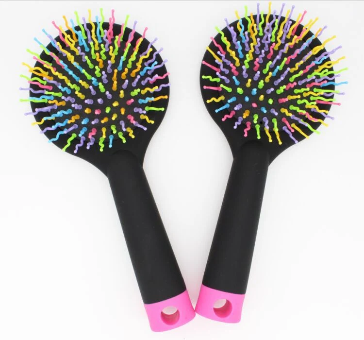 Hot Sale Customized Rainbow Eco-Friendly Wheat Straw Travel Carry Hair Comb