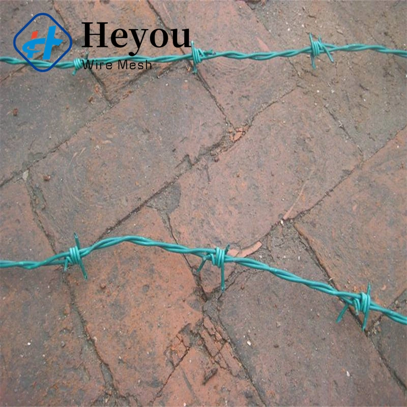 High Tensile Powder Coating Popular PVC Coated Barbed Wire 4 Strands Steel 15mm