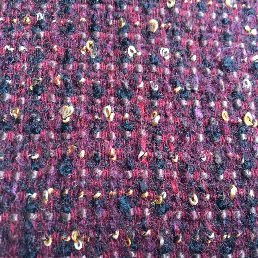 Colorful Dots Tweed Wool Fabric, Hbt Woolen Coat Fabric