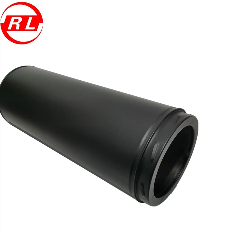 Black Painted Twin Wall Straight Pipe with Insulation