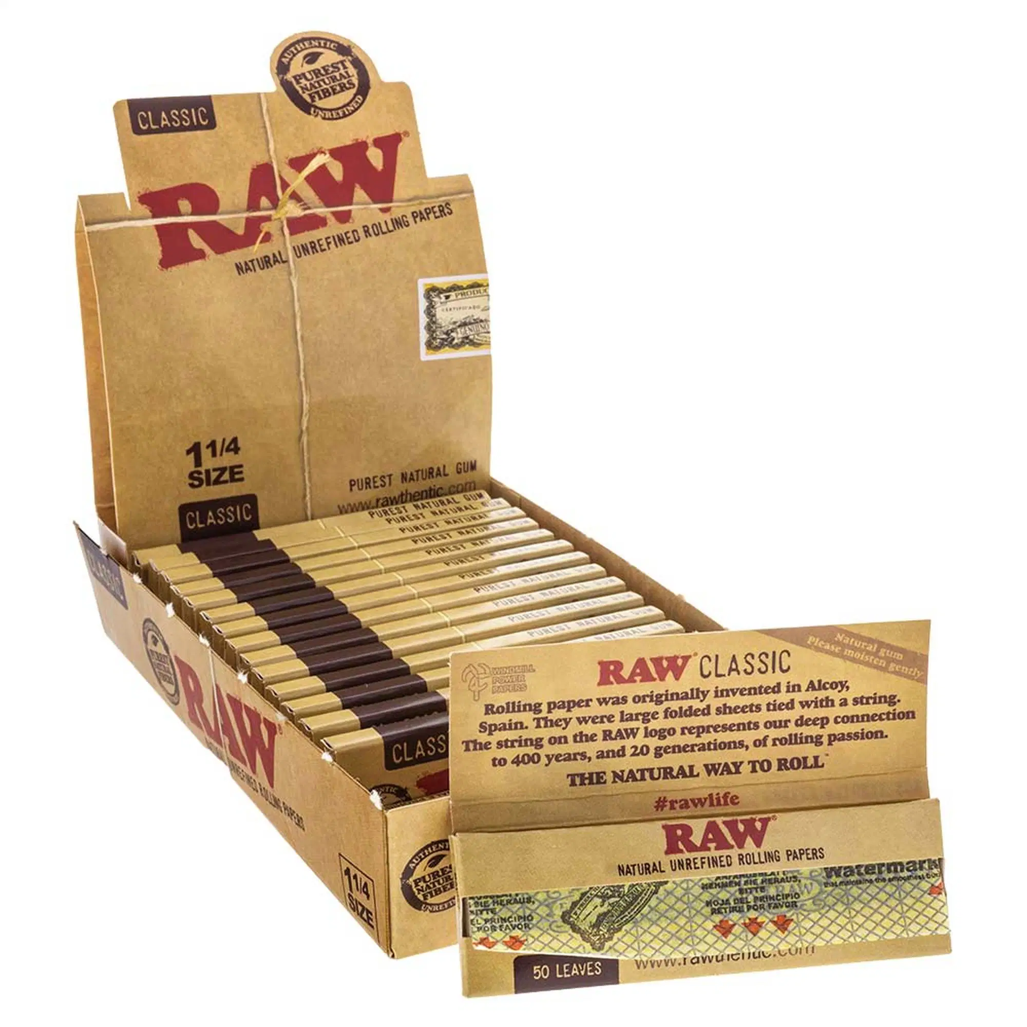 Оптовая торговля Raw Classic King Size тонкий природных нерафинированное рабочий документ