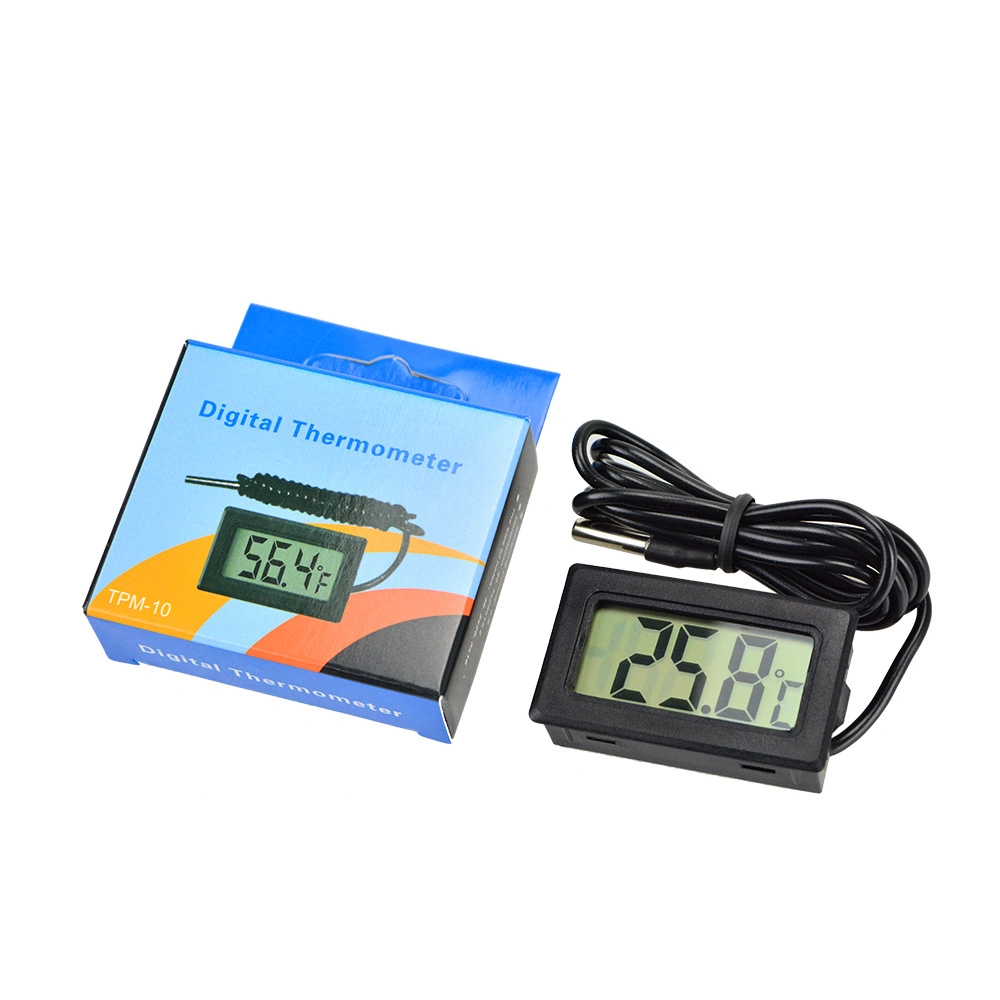 Mini Digital LCD Thermometer with 1m Cable Waterproof Probe and Suction Cup for Aquarium, Fish Tank, Acrylic Reptile Box