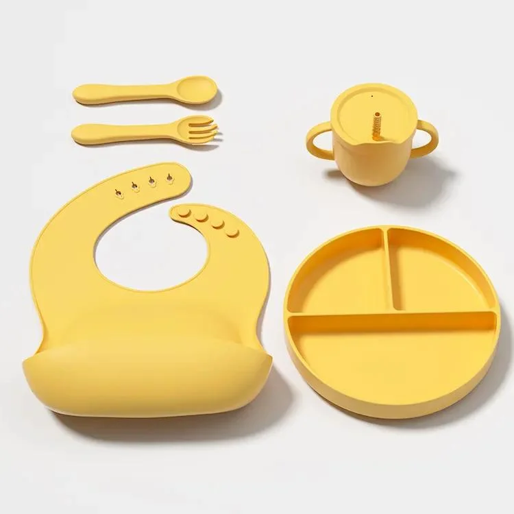 Qualité alimentaire bébé personnalisé silicone enfants repas vaisselle boîte Cadeaux