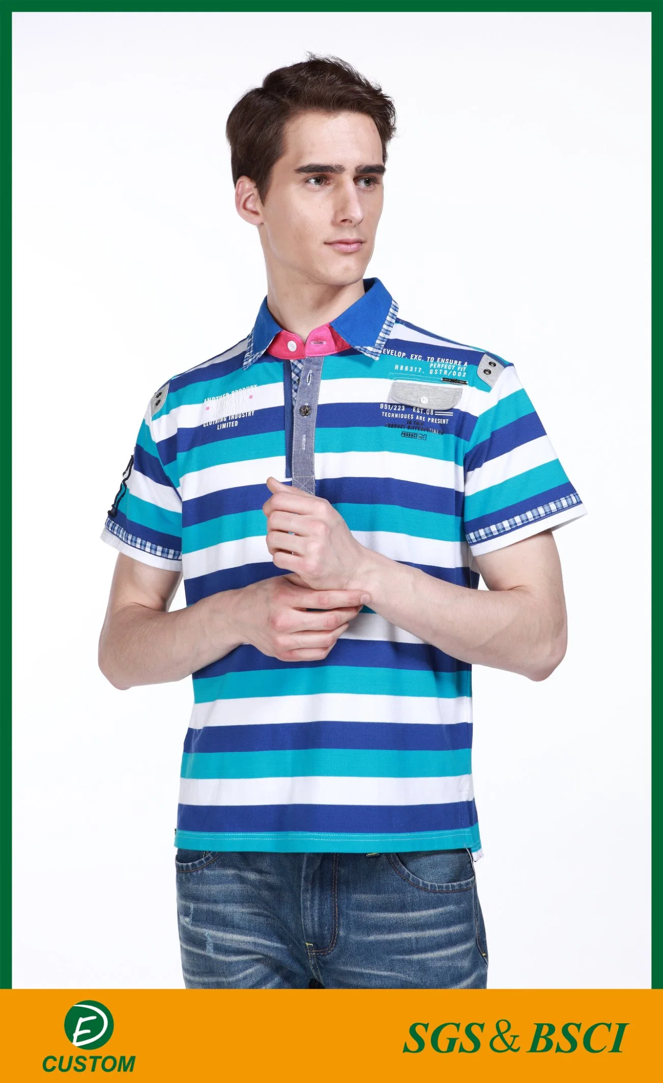 Custom Clothes/Clothing Plain/Blank/Stripe Printing/Printed/Embroidery Apparel/Garment Cotton/Polyester Pique/Jersey Dress Man/Men&prime; S Golf Polo Shirts