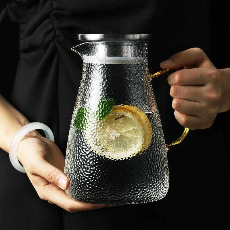 High quality/High cost performance Transparent Glass Carafe Water Pitcher Unique Glass Pitchers Water Jug