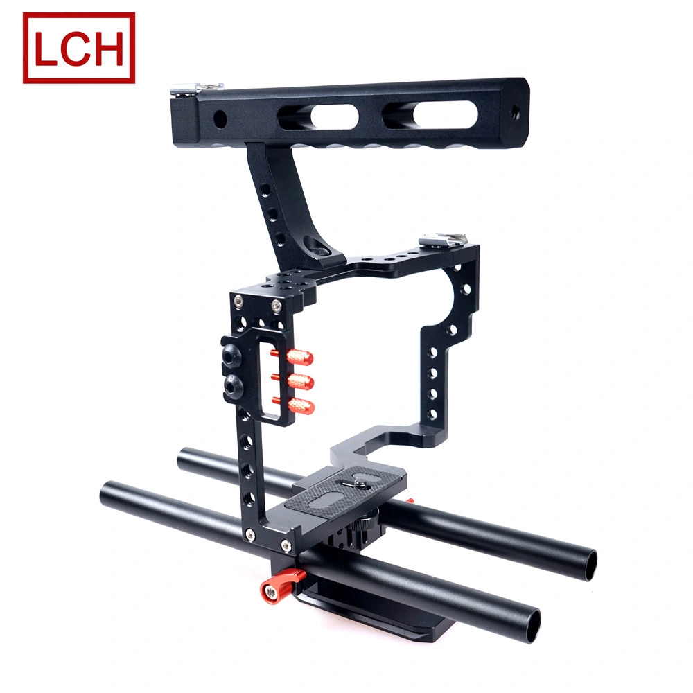 OEM Custom CNC Machine Aluminum Director Video Camera Monitor Cage with Adjustable Mounting Plate