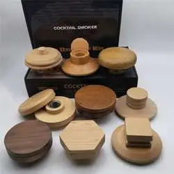 Wood Smoker Kit Bourbon Old Fashioned Smoker Set Include Four Flavors Wood Chips for Drink Whiskey Smoker Gifts for Men