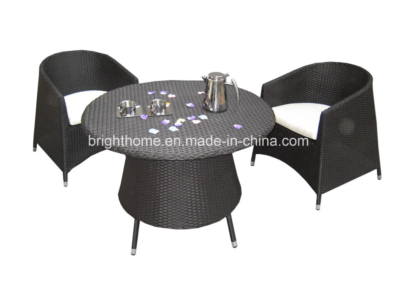 Outdoor Garden PE Patio Dining Chair and Table