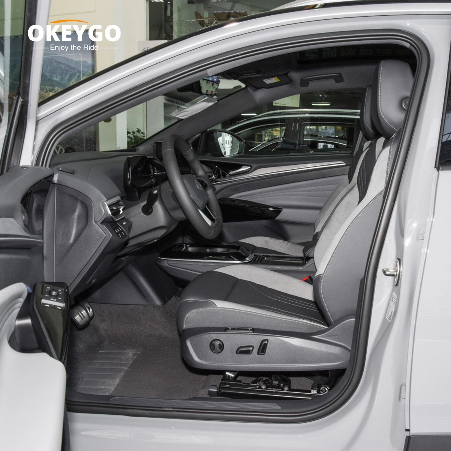 Roues arrière motrices Voiture électrique VW d'occasion bien conçue et intelligente, SUV ID. 4 Crozz à vendre.
