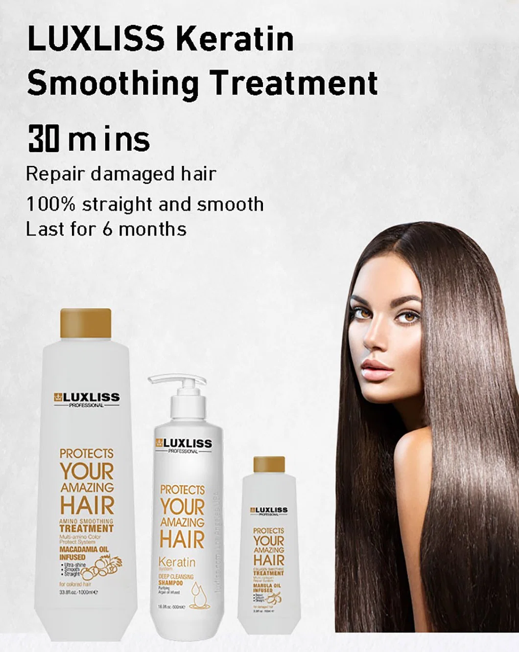 Luxliss profesional Cuidado del pelo Keratin tratamiento de smoothing