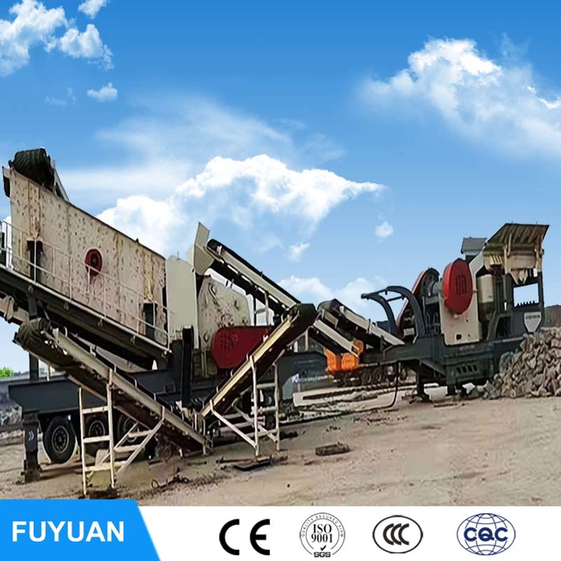 50-200tph Large Portable Rock Mobile Granite Limestone Crushing Plant, Stone Primary and Secondary Jaw /Impact/Cone Crusher for Mineral Processing