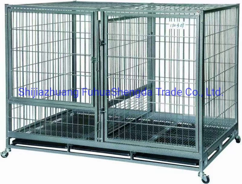 Stackable Stainless Steel Pet Dog, Crate Foldable Dog Cage