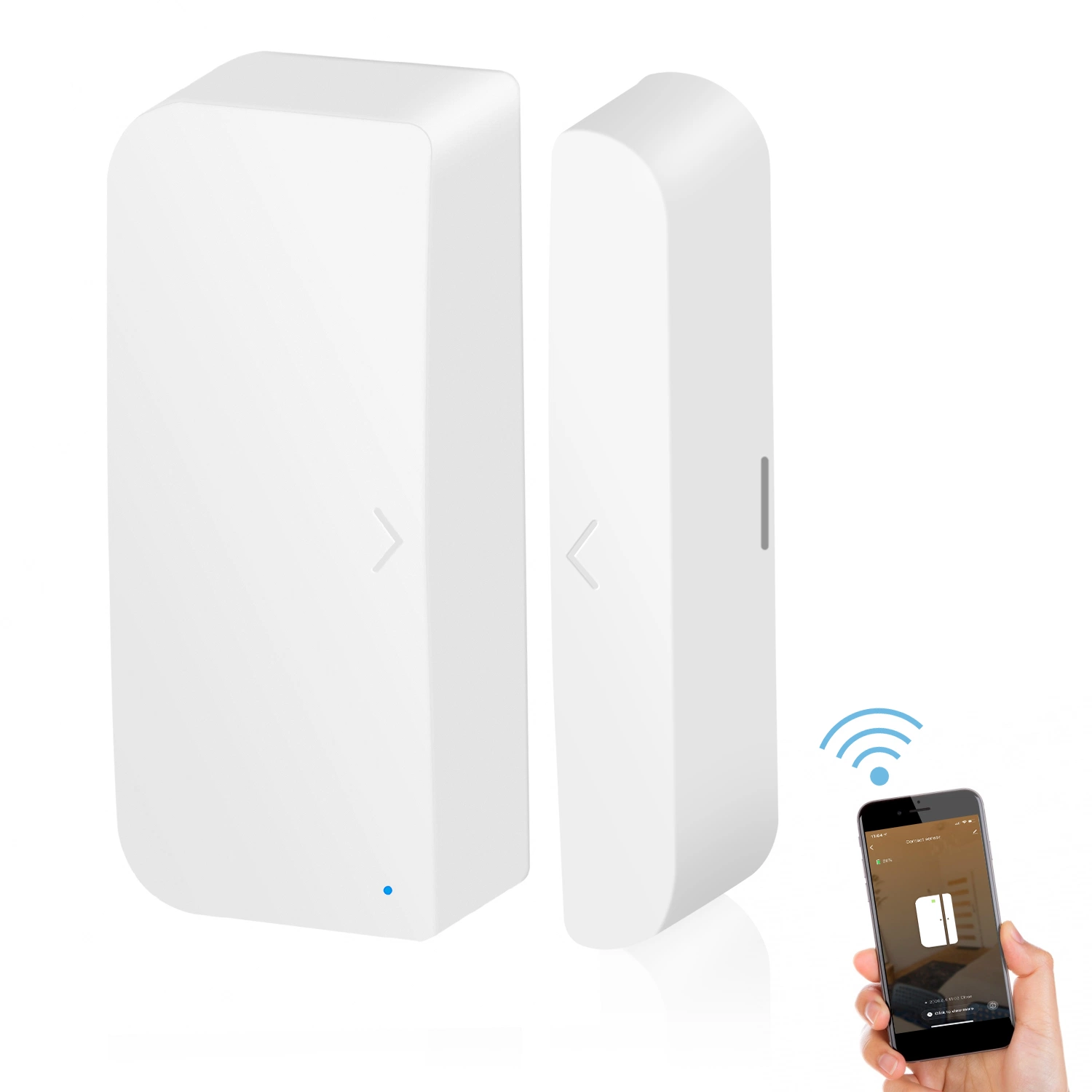 مستشعر/تلامس الباب المغناطيسي اللاسلكي للتحكم عن بُعد في الحياة الذكية للمنازل Minco Home Smart Life Remote Control بالنسبة إلى نظام الإنذار المنزلي، مستشعر الباب المنزلق التلقائي Tuya Smart WiFi