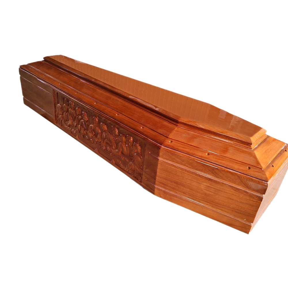 Fabricado en China Madera sólida hecha a medida Cremation Coffin Woodpine