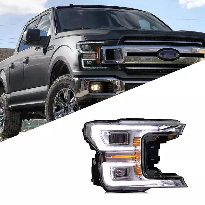 El pleno del conjunto de faros LED 2018 de 2019 con la señal de giro secuencial de los faros para Ford F150 F 150 Faro delantero de la Lámpara automática