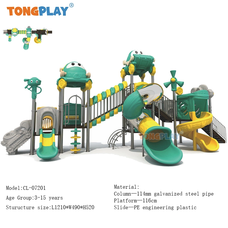 Amusement Park Toys Kids Outdoor Playground Equipment Combined Plastic Slide