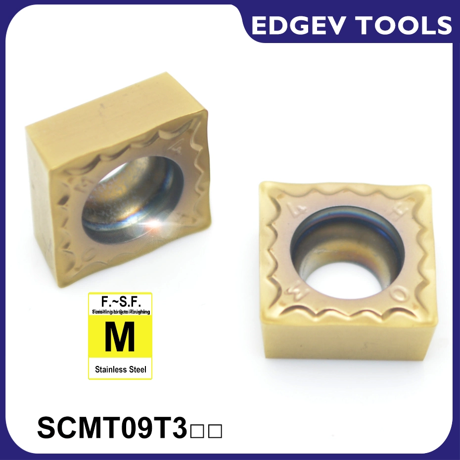 Edgev Scmt09t304 Scmt09t308 Inserciones de carburo de tungsteno de mecanizado de acero inoxidable de Herramientas de giro/M