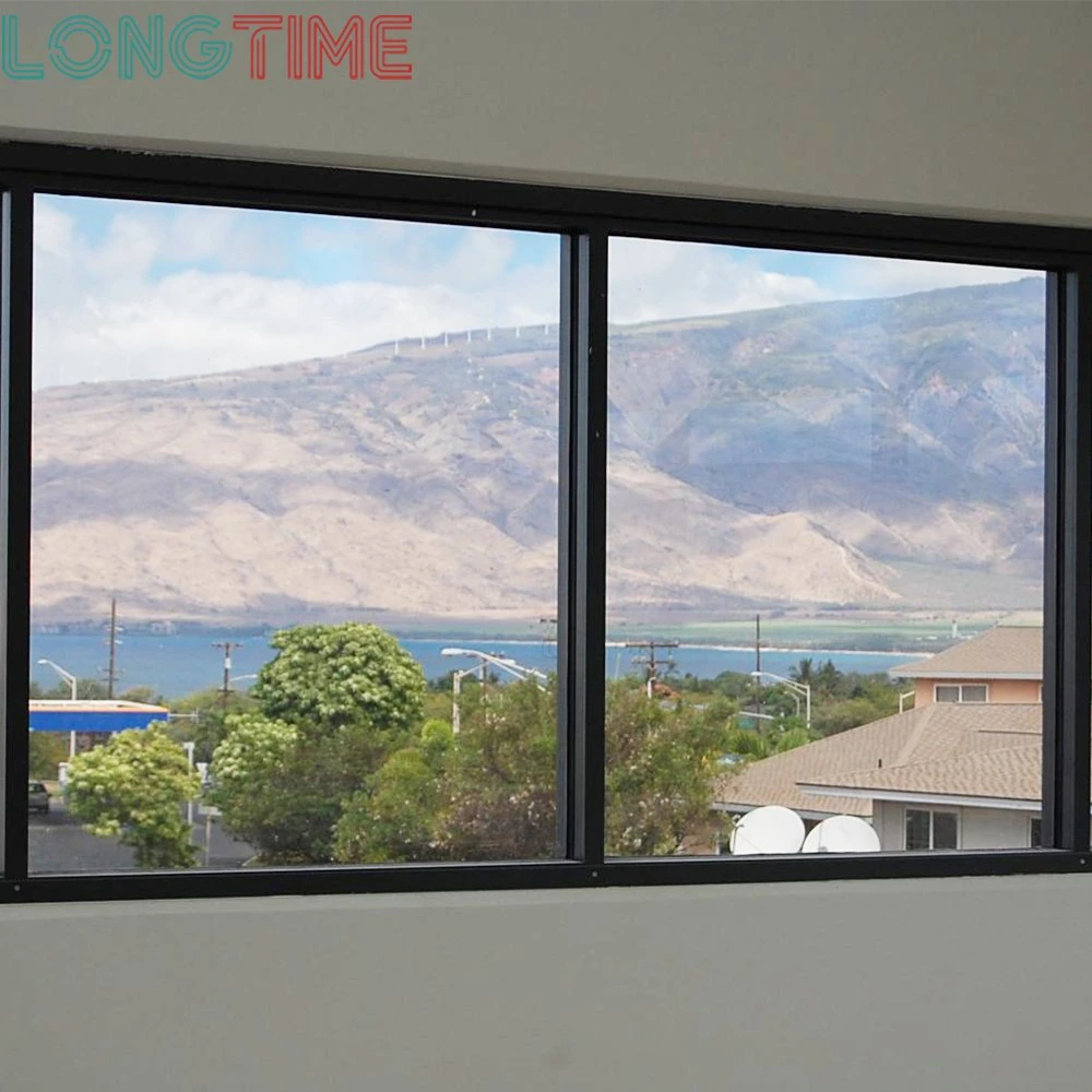 Grandes fenêtres françaises résistant aux intempéries Double-Glazing fixe l'ouragan le choc de la fenêtre en aluminium