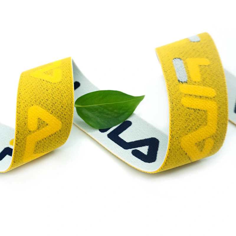 Wear-Resistant Custom Logo Nylon Jacquard Elastic Tape for Hats