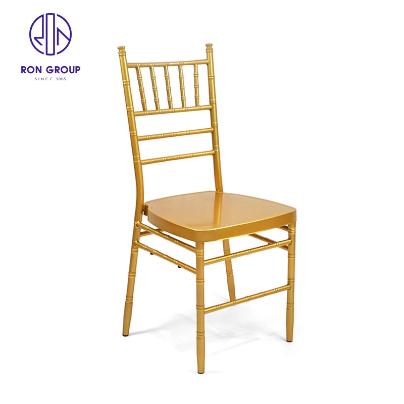 Popular Design Outdoor Furniture Steel Glod Wedding Chair Dining Seat Hotel Restaurant