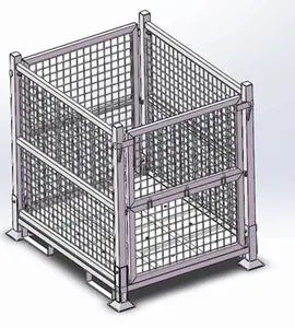 Galvanized Foldable Cage/Steel Wire Mesh Cage/Pallet Storage Box