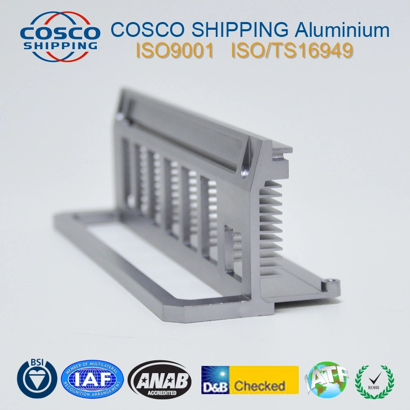 Aluminium/Aluminum Extrusion Profile with Precision CNC Machining and Anodize (ISO9001: 2015 certified & RoHS certified)