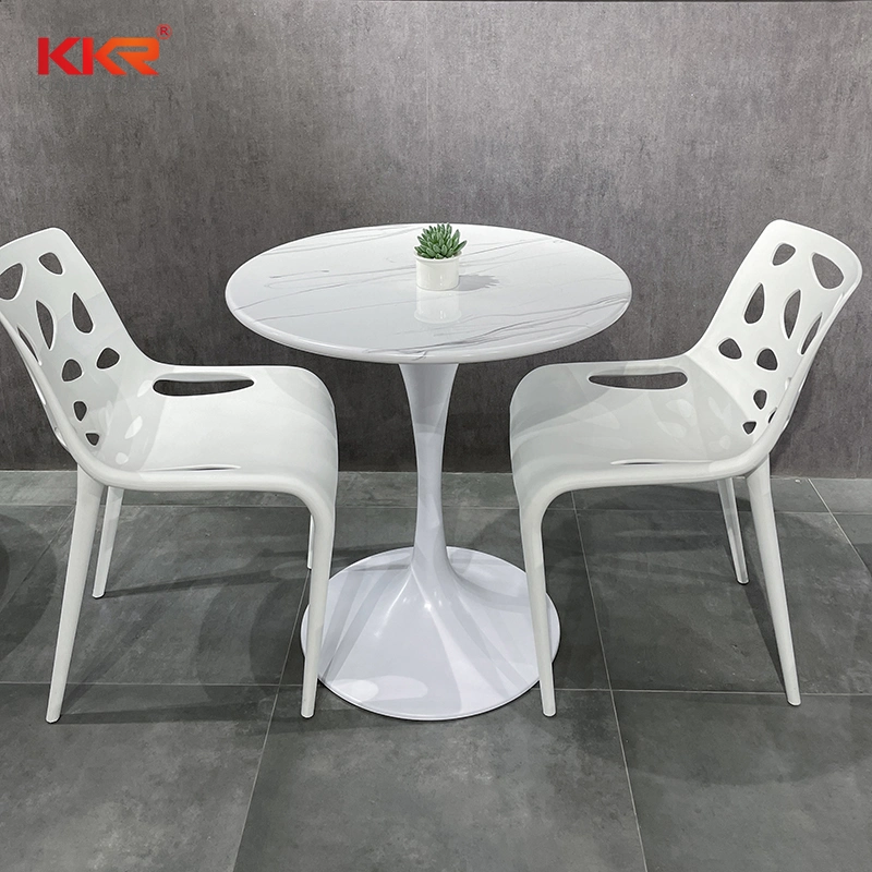 Easy Cleaning Solid Surface 2 Seater Fast Food Restaurant Chairs and Table