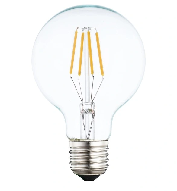 4W 6W 8W 10W G80 G95 G125 Lamp LED Filament Bulb, AC230V LED Light, All Glass Filament LED Lamp